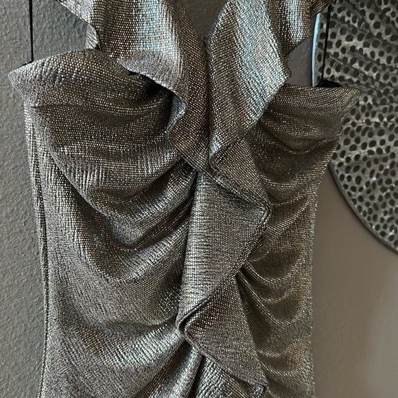NWT Gianni Bini Metallic Gold Formal dress size 4 - Picture 4 of 5